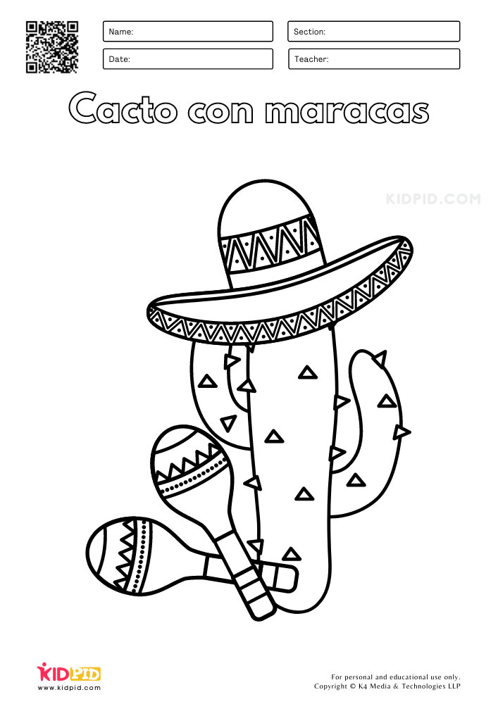 Cinco de mayo coloring pages for kids