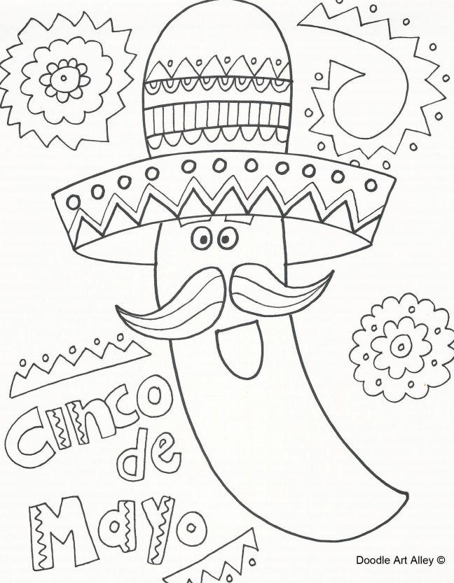 Places to find free cinco de mayo coloring pages