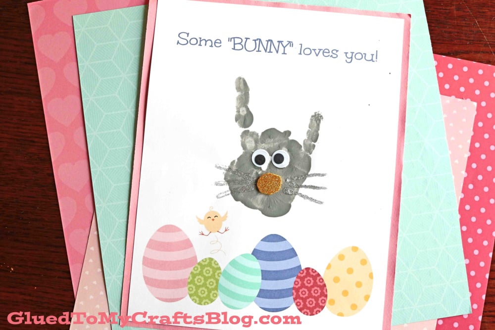 Handprint some bunny loves you keepsake