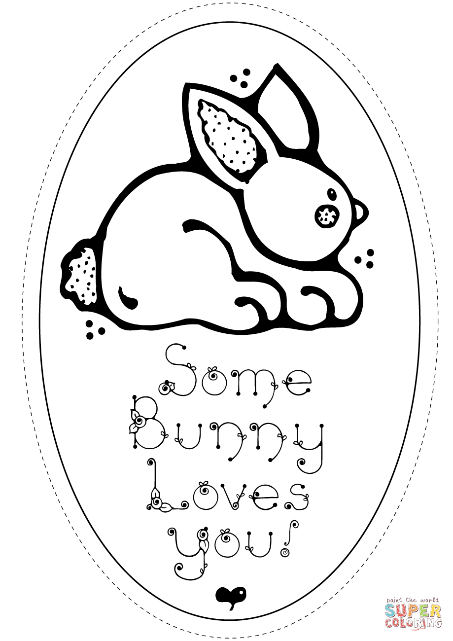 Some bunny loves you coloring page free printable coloring pages