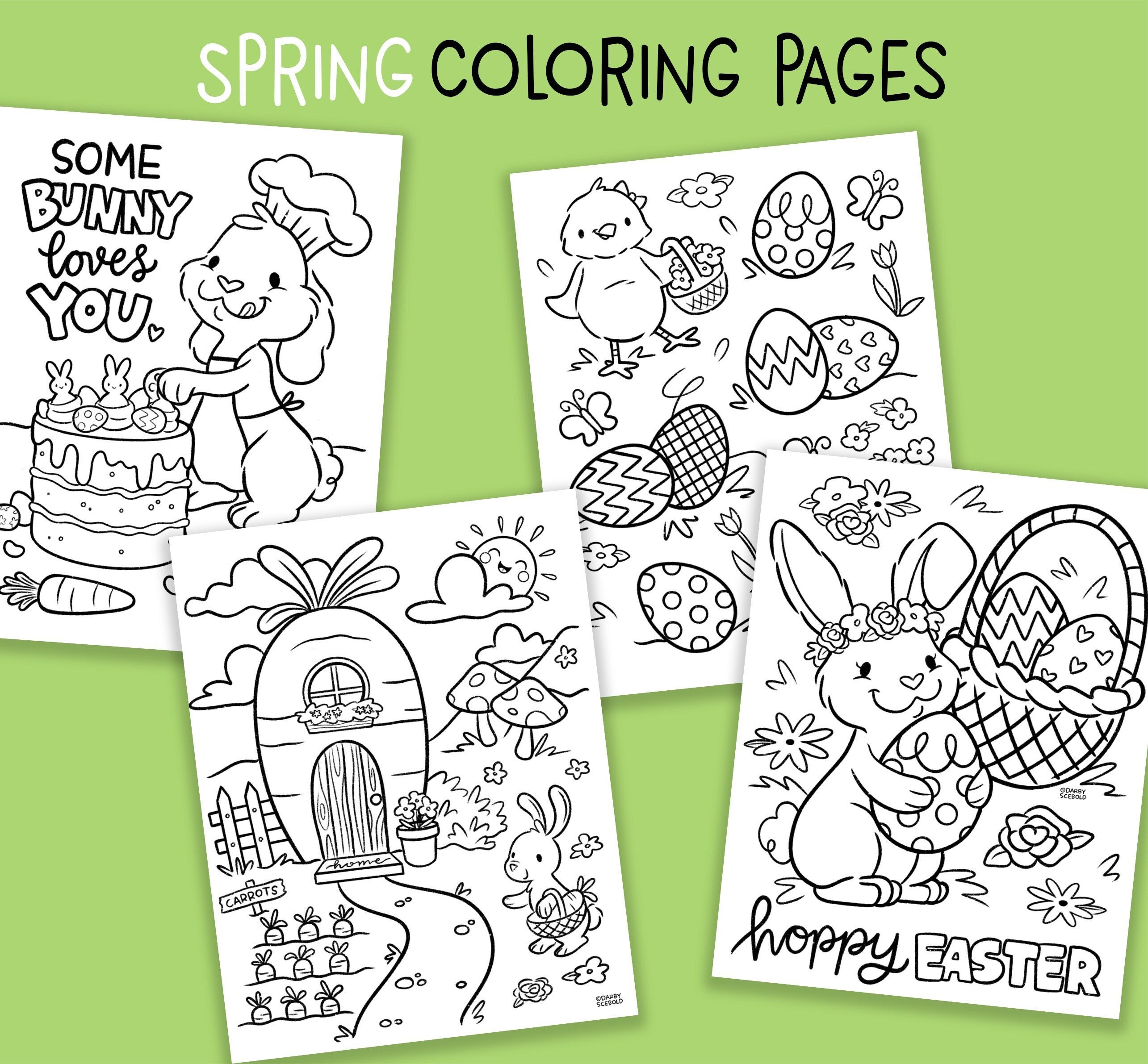 Springeaster bunny printable coloring pages