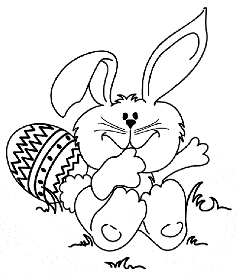 Easter bunny coloring page