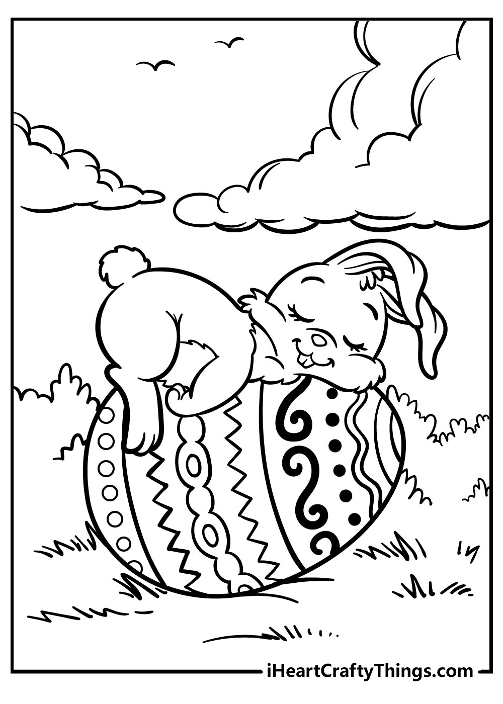 Easter bunny coloring pages free printables