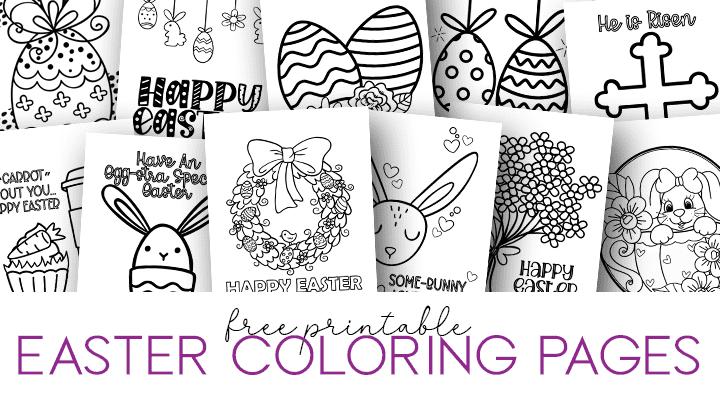 Free easter coloring printable pages simply love printables