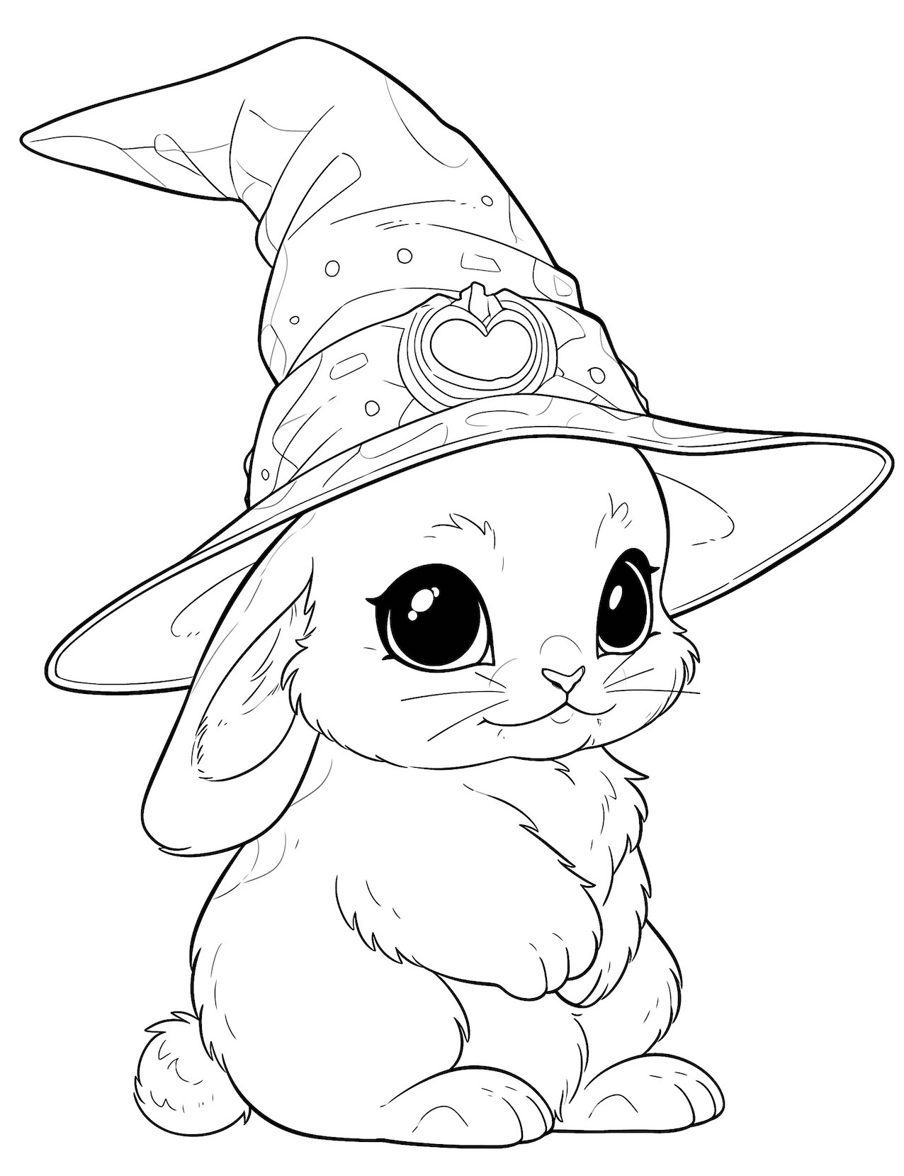 Cute bunny coloring pages for kids and adults