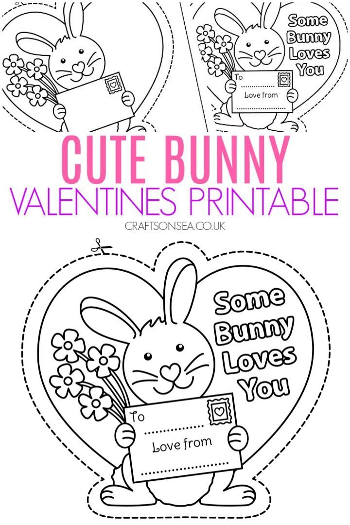 Cute valentines bunny printable free pdf bunny valentines valentines printables preschool valentines