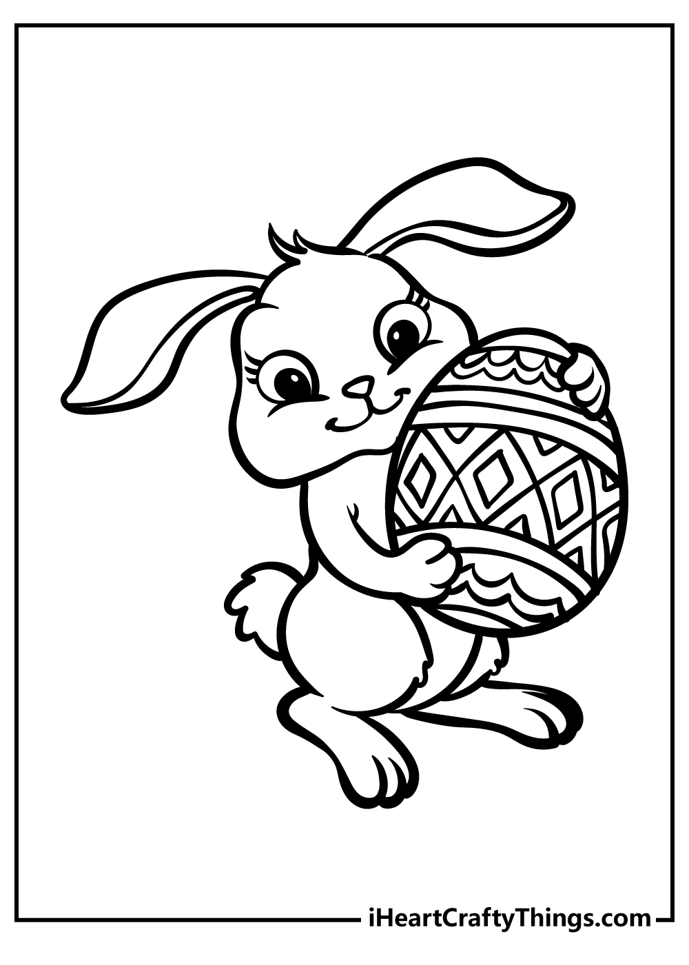 Easter bunny coloring pages free printables