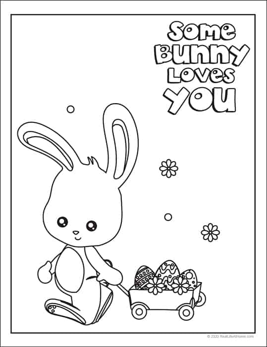 Free easter coloring pages printable set with bunnies chicks and eggs