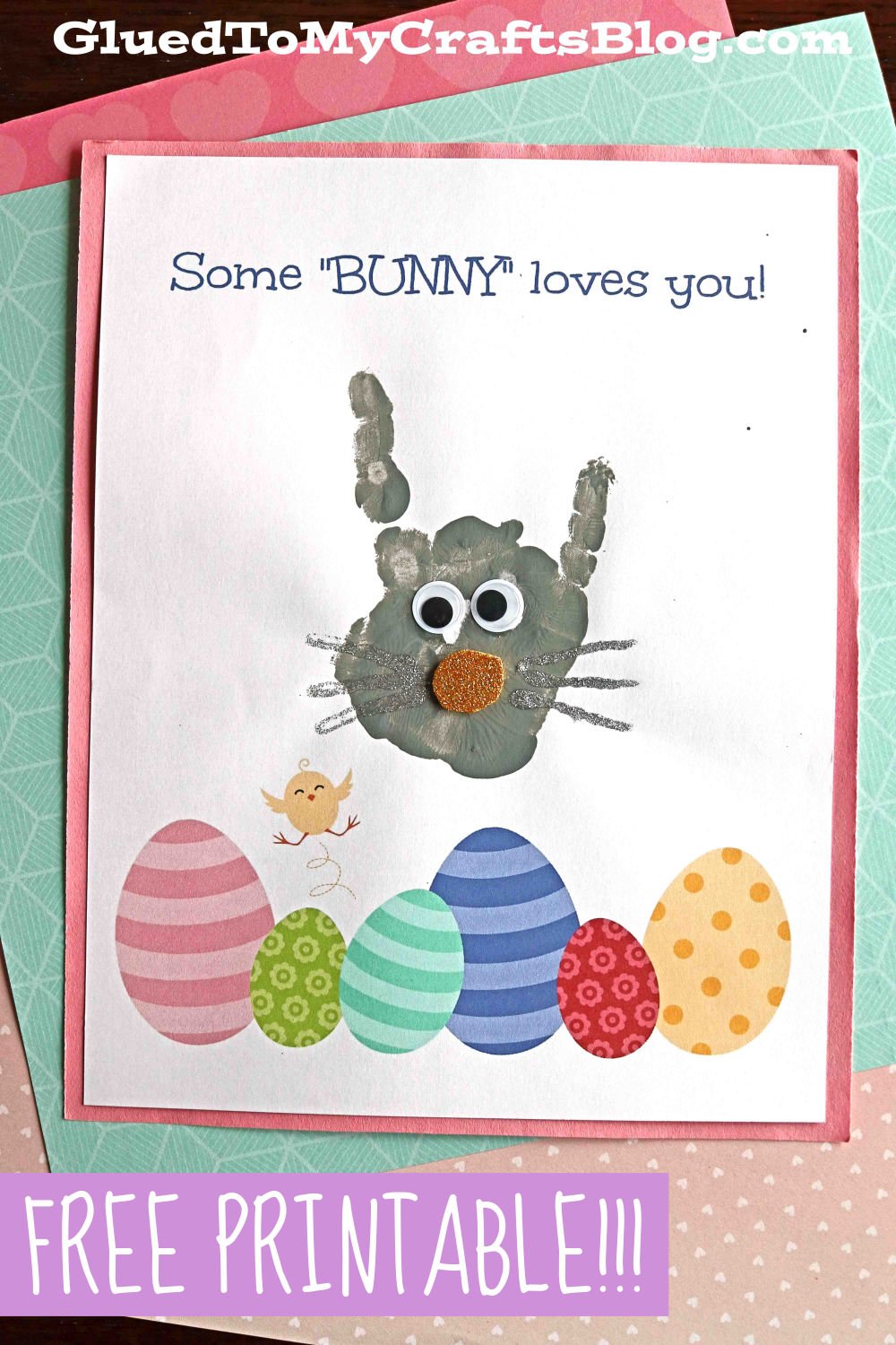 Handprint some bunny loves you keepsake