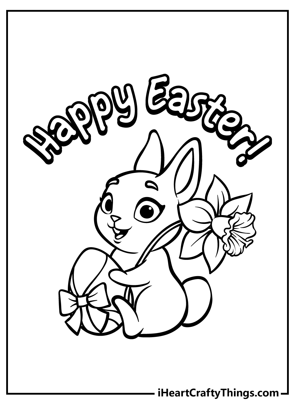 Easter bunny coloring pages free printables