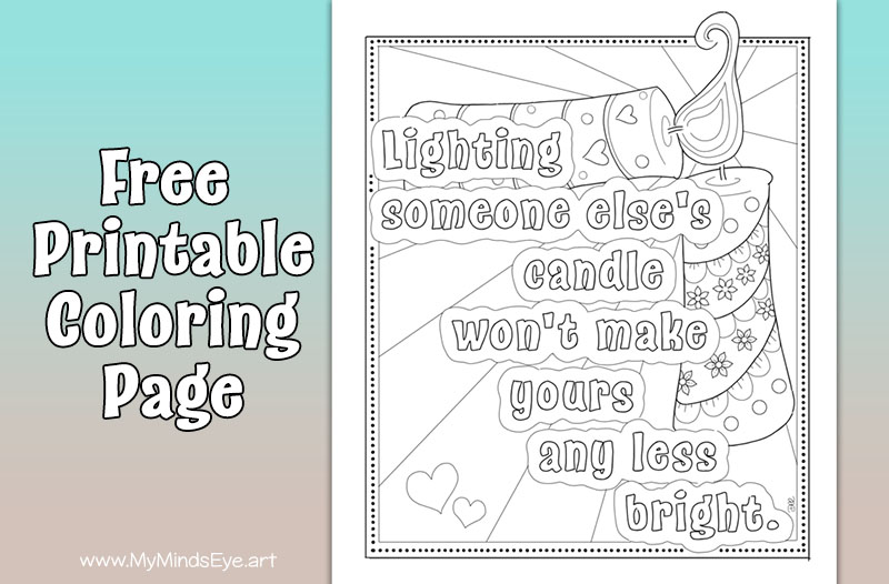 Light someones candle coloring page c