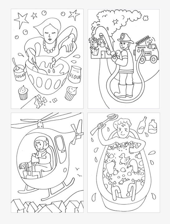 Free printable people coloring pages