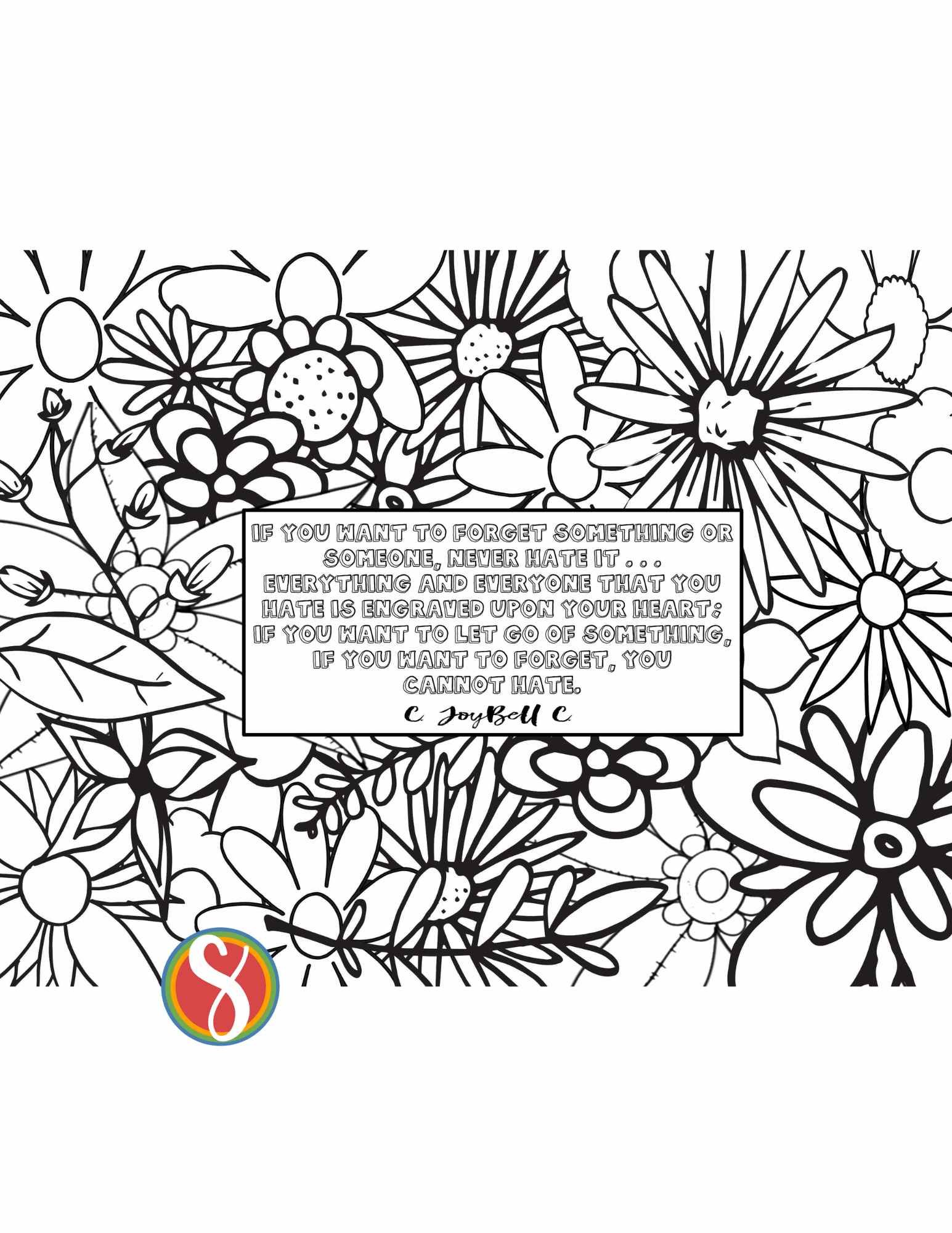 Quotes about letting go coloring pages â stevie doodles