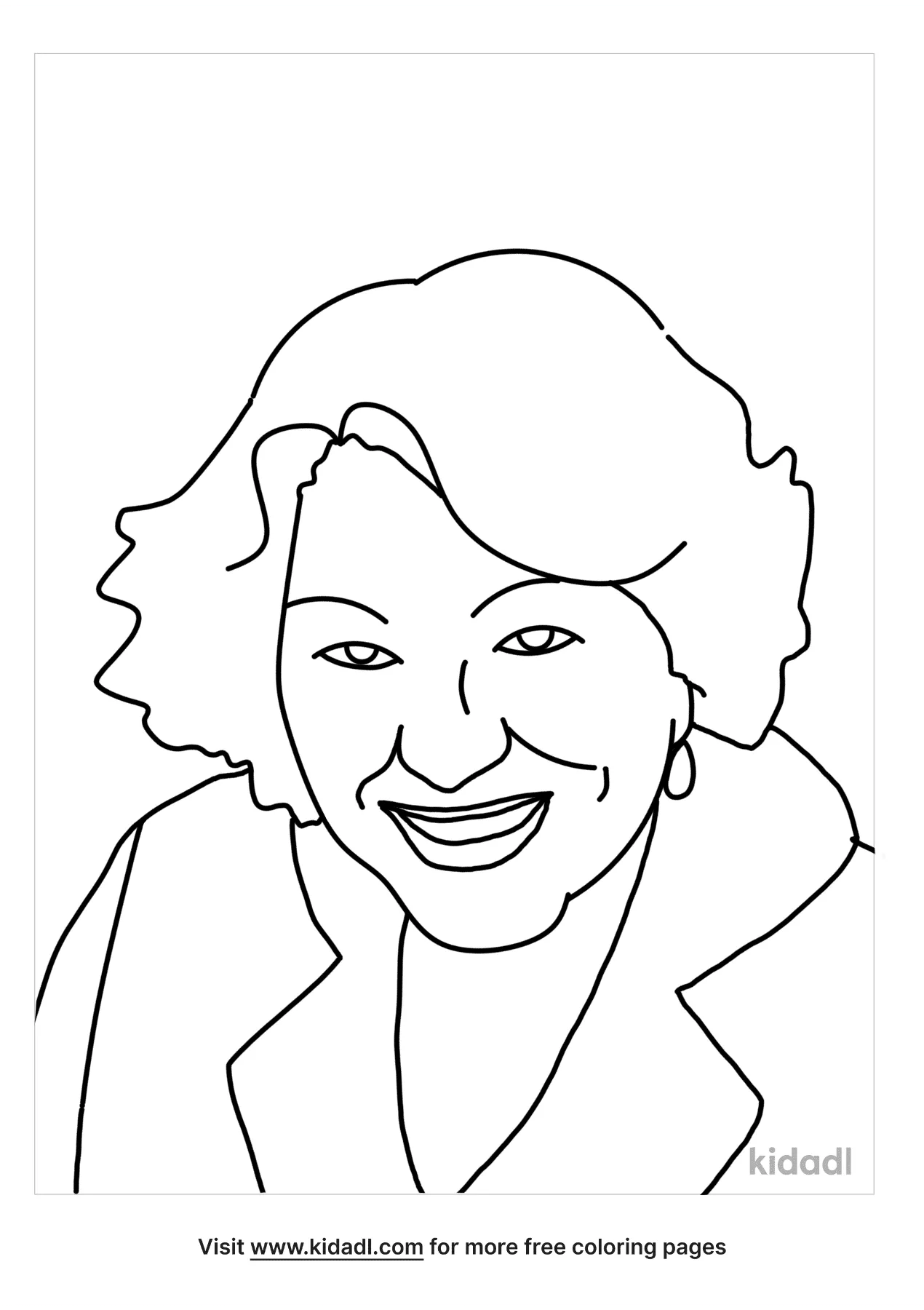 Free sonia sotomayor coloring page coloring page printables