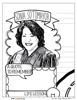 Sonia sotomayor womens history biography timeline sketchnotes poster