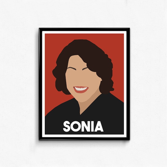 Sonia sotomayor feminist icon print minimalist wall art decor