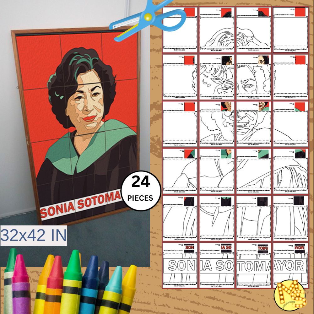 Sonia sotomayor collaborative poster mural project