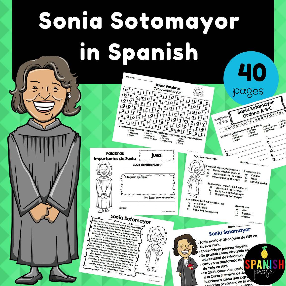 Sonia sotomayor in spanish actividades sonia sotomayor â bilingual marketplace