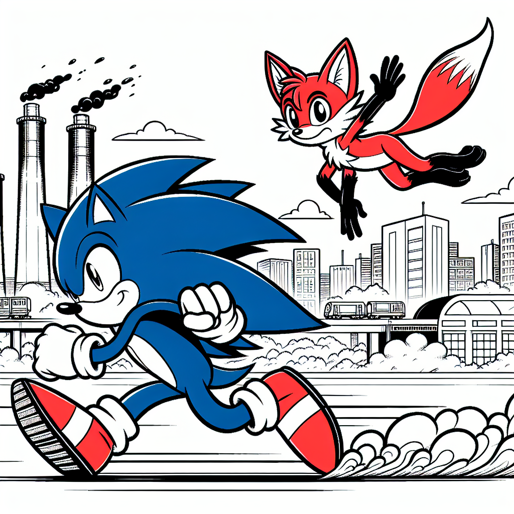 Sonic coloring pages â custom paint by numbers