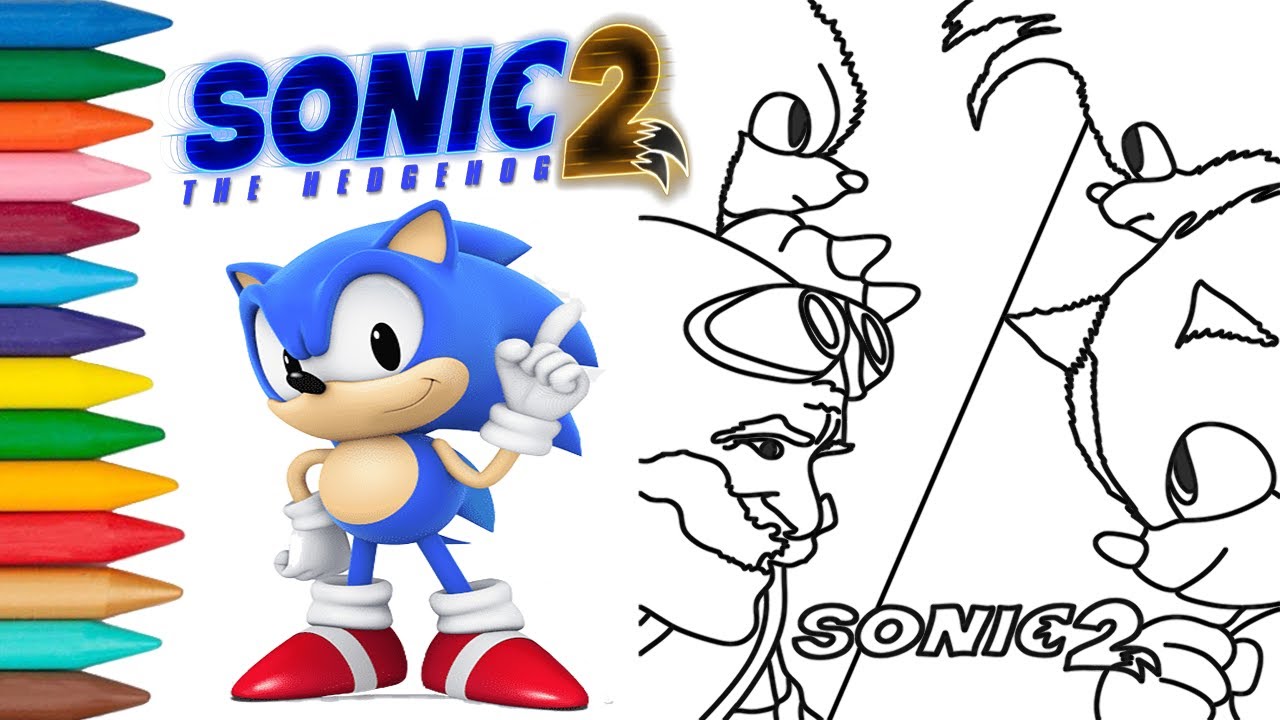 Sonic the hedgehog coloring page