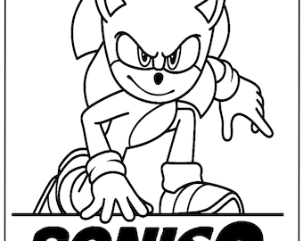 Sonic the hedgehog movie coloring pages ready to print digital delivery pages for kids and adults