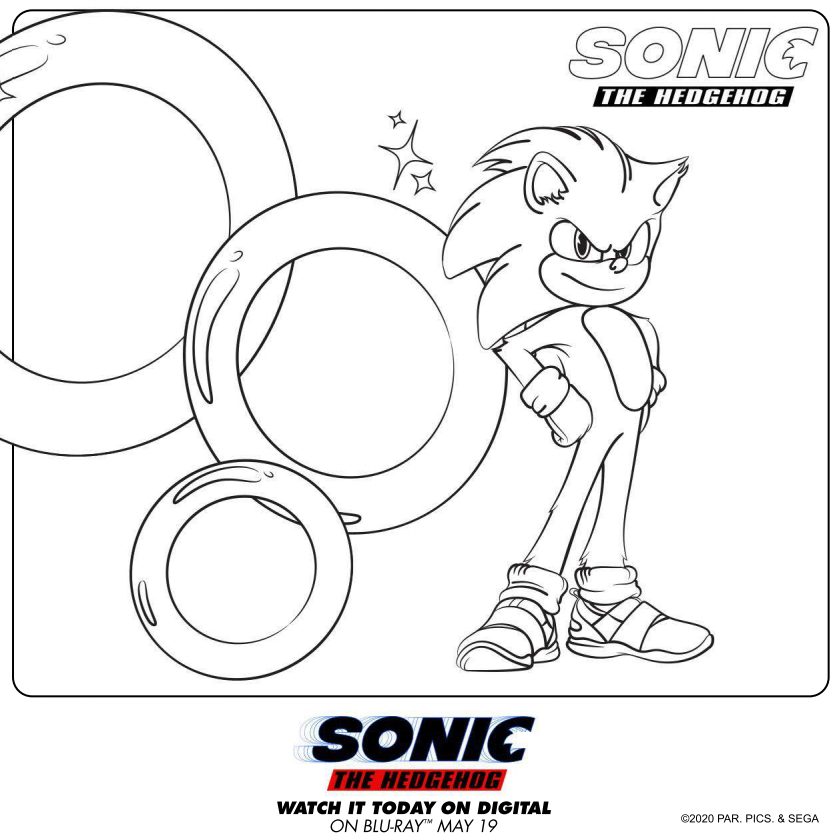 Sonic the hedgehog races to digital with amazing bonus features hedgehog colors hedgehog movie coloring pages