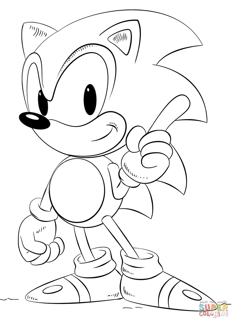 Sonic coloring page free printable coloring pages