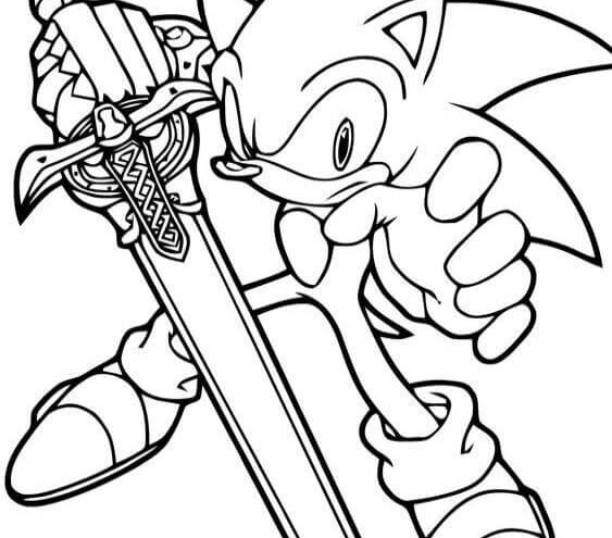 Free easy to print sonic coloring pages