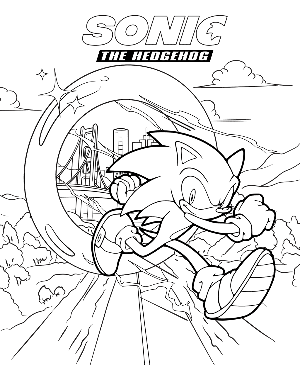 Printable sonic coloring pages pdf