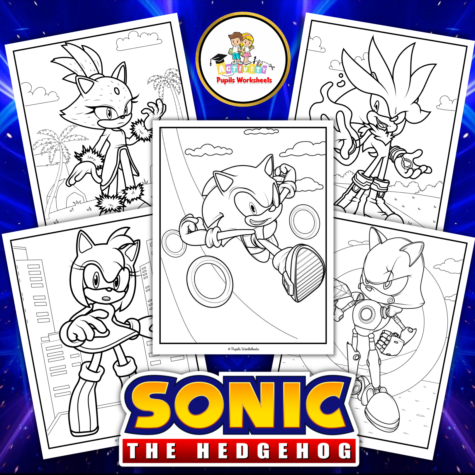Sonic hedgehog characters coloring pages i printable fun coloring activities teaching resources