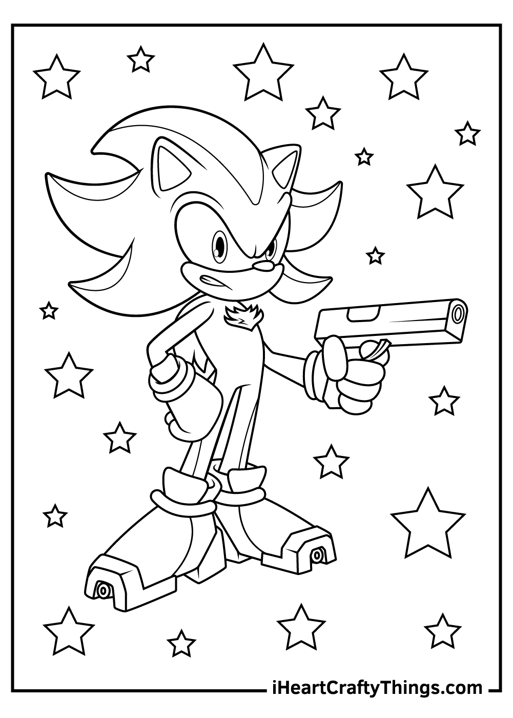 Shadow the hedgehog coloring pages updated