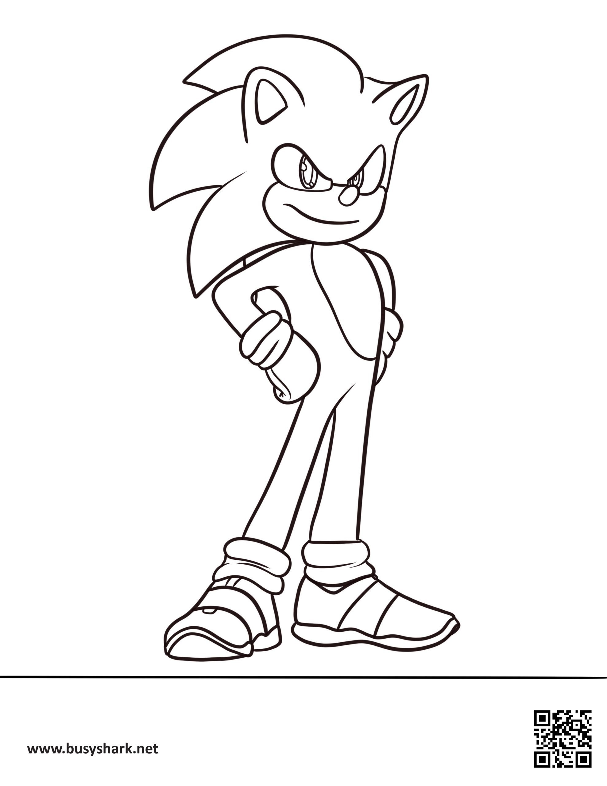 Sonic coloring page