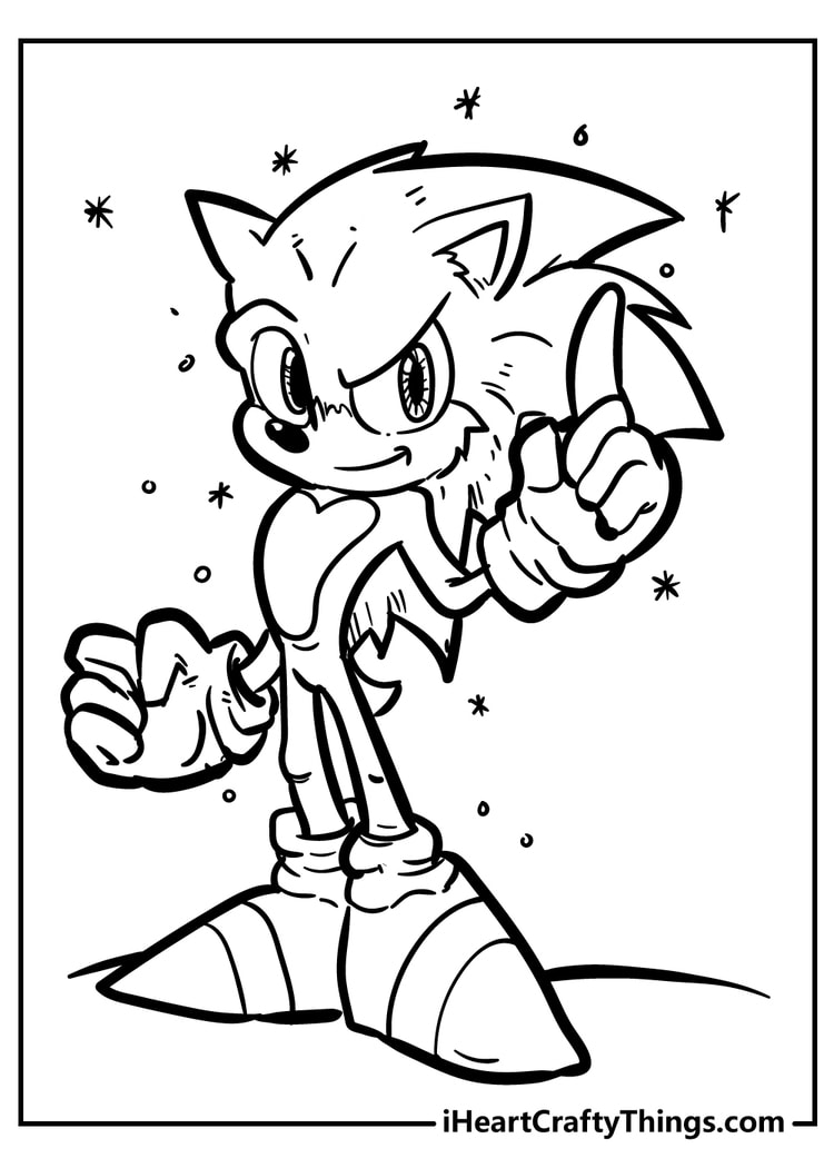 Sonic coloring pages free printables