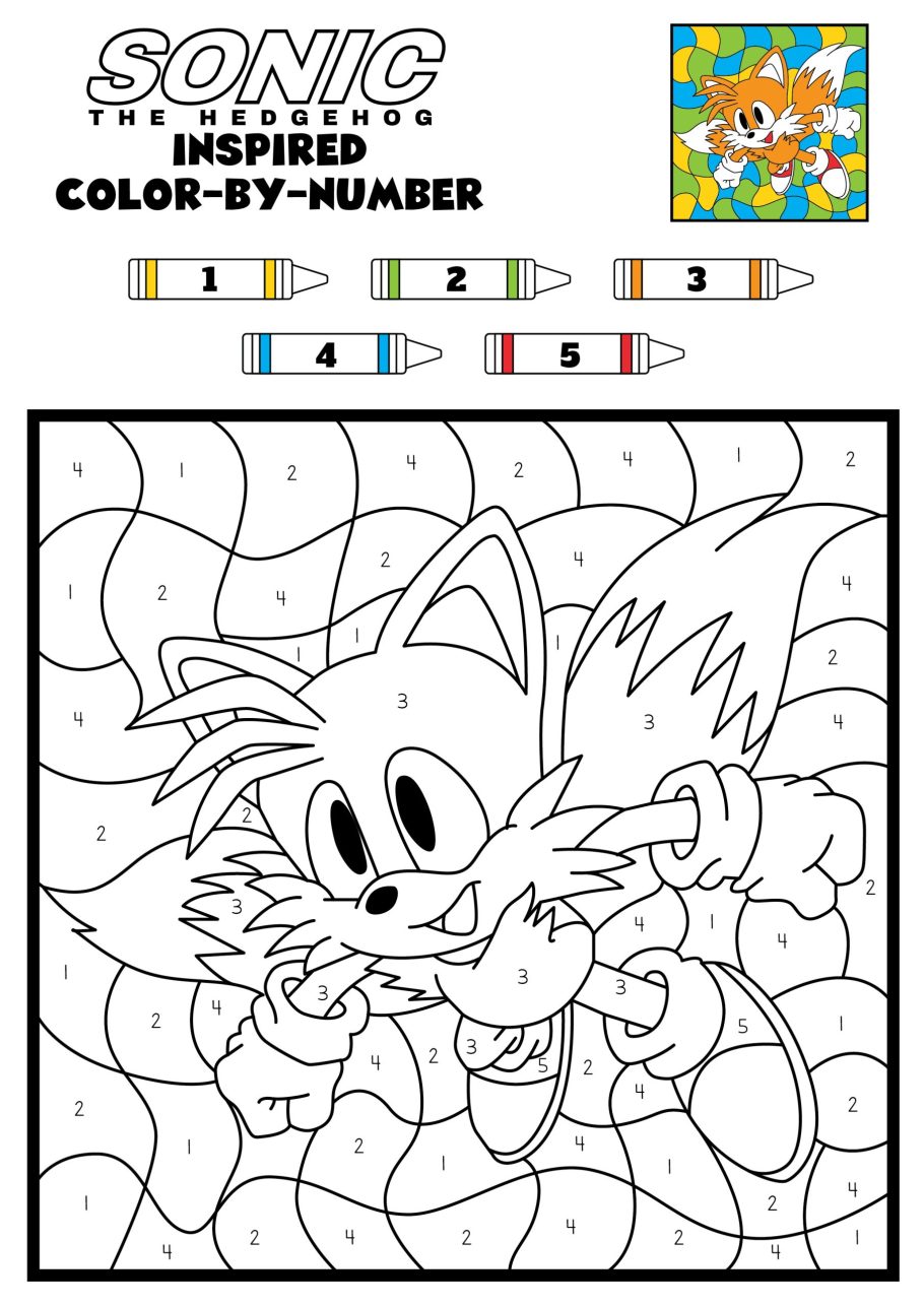 Sonic the hedgehog lor by number printables