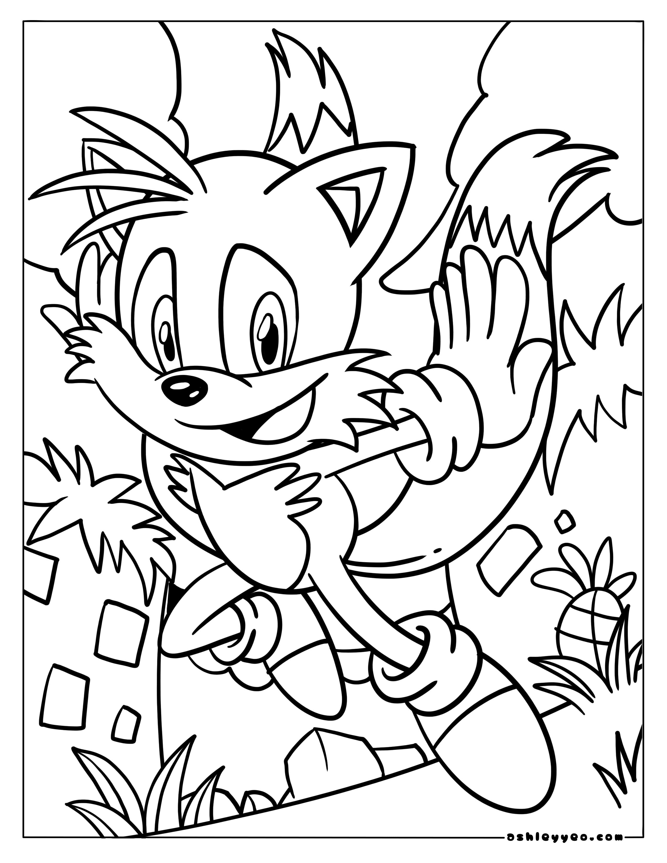 Free sonic coloring pages for kids