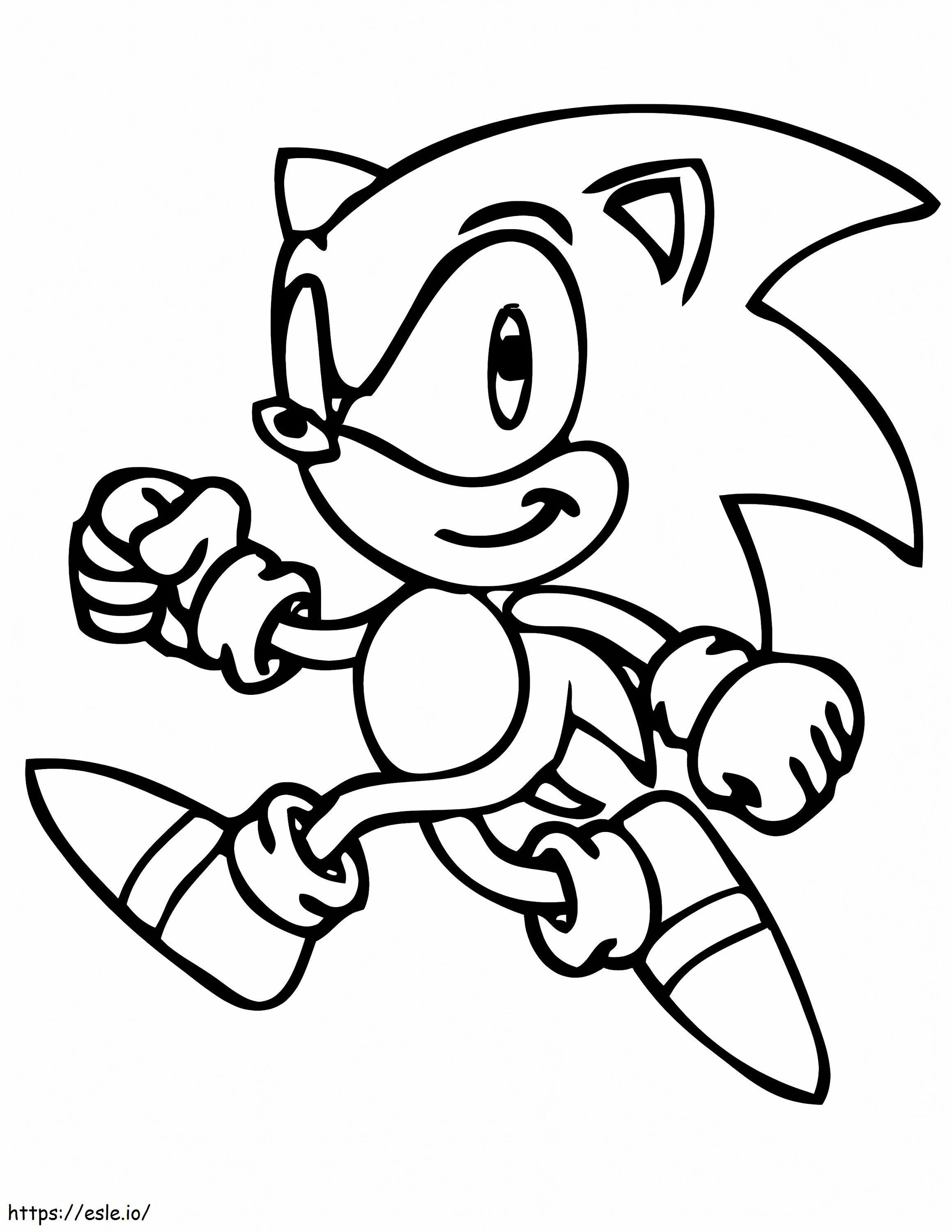 Sonic printable coloring page