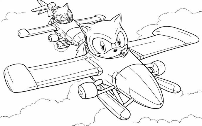 Sonic coloring pages for free and printable