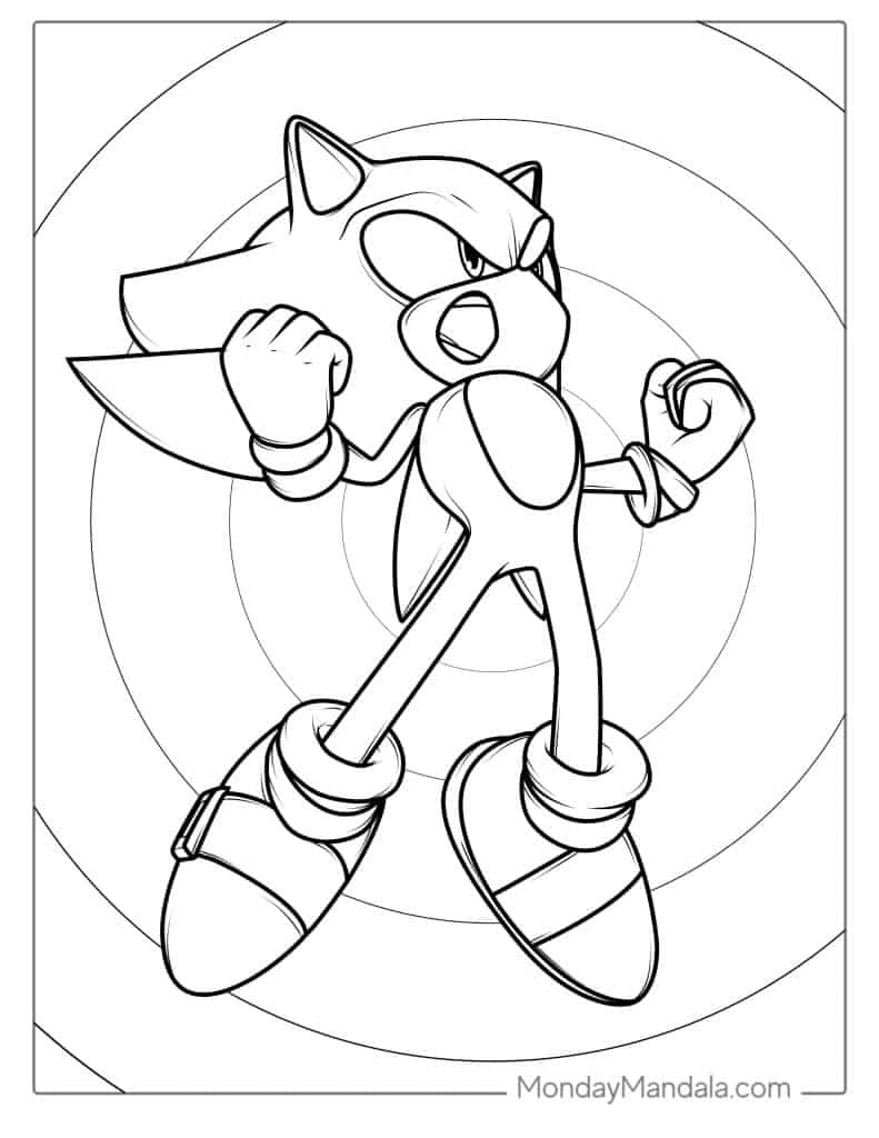 Sonic coloring pages free pdf printables