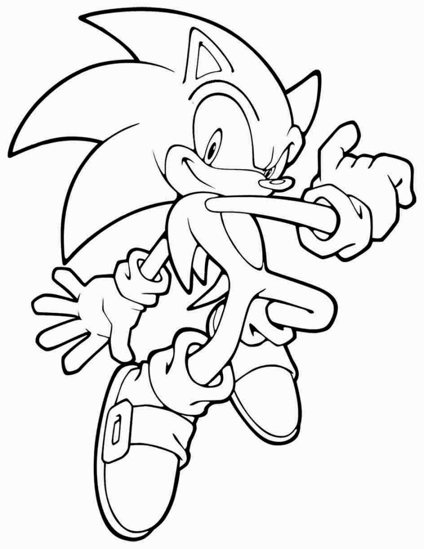 Sonic the hedgehog sonic adventure coloring page