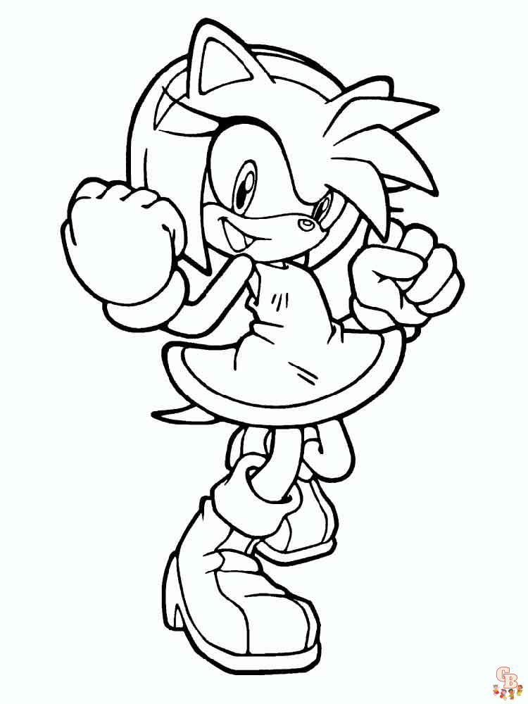 Amy rose coloring pages