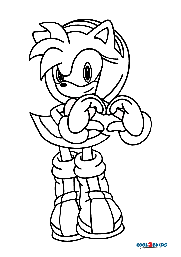 Free printable amy rose coloring pages for kids