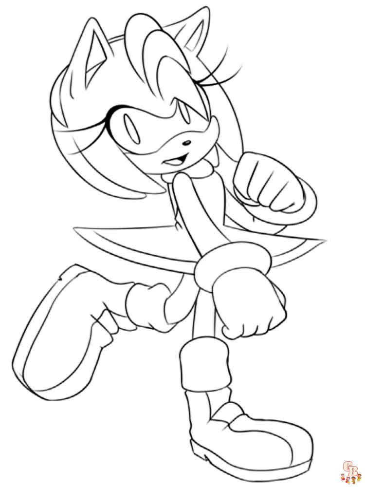 Amy rose coloring pages