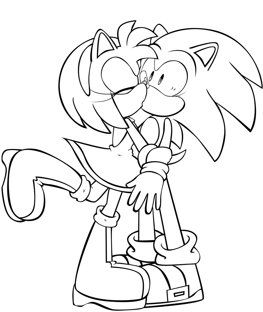 Amy rose coloring pages