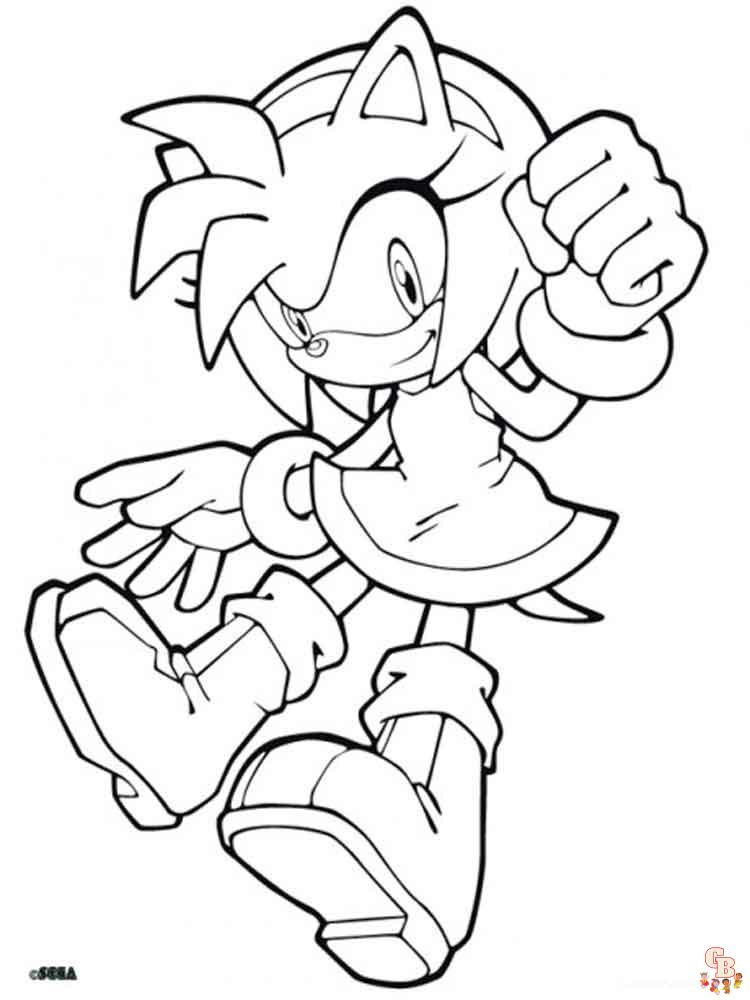 Amy rose coloring pages