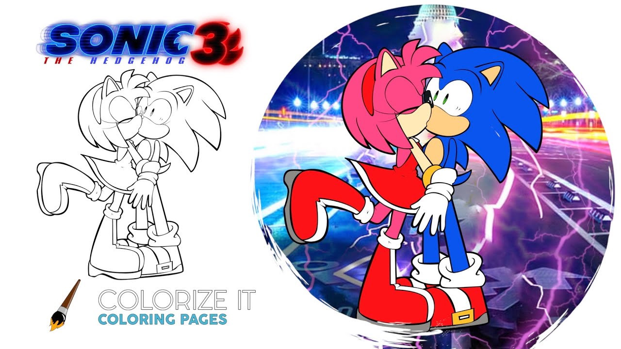 Sonic and amy rose kiss coloring pages sonic predictions sonic coloring book