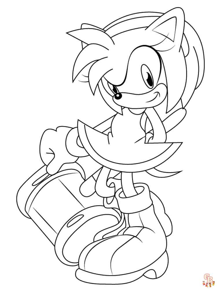 Amy rose coloring pages