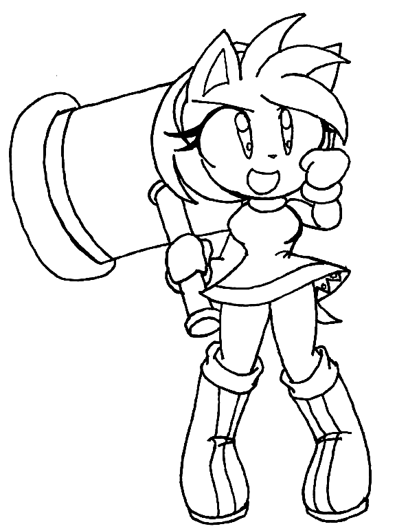 Amy rose coloring pages