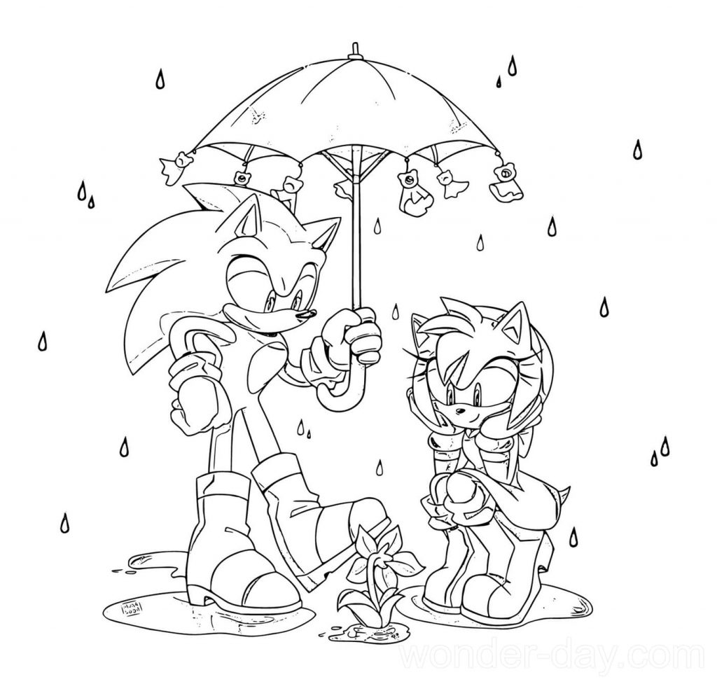 Amy rose coloring pages wonder day â coloring pages for children and adults