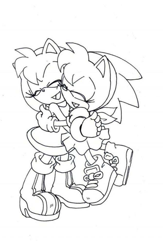 Amy rose coloring pages