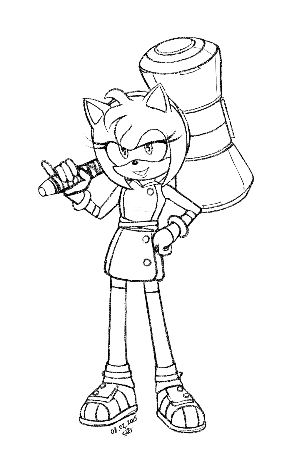 Amy sonic boom sketch by ail